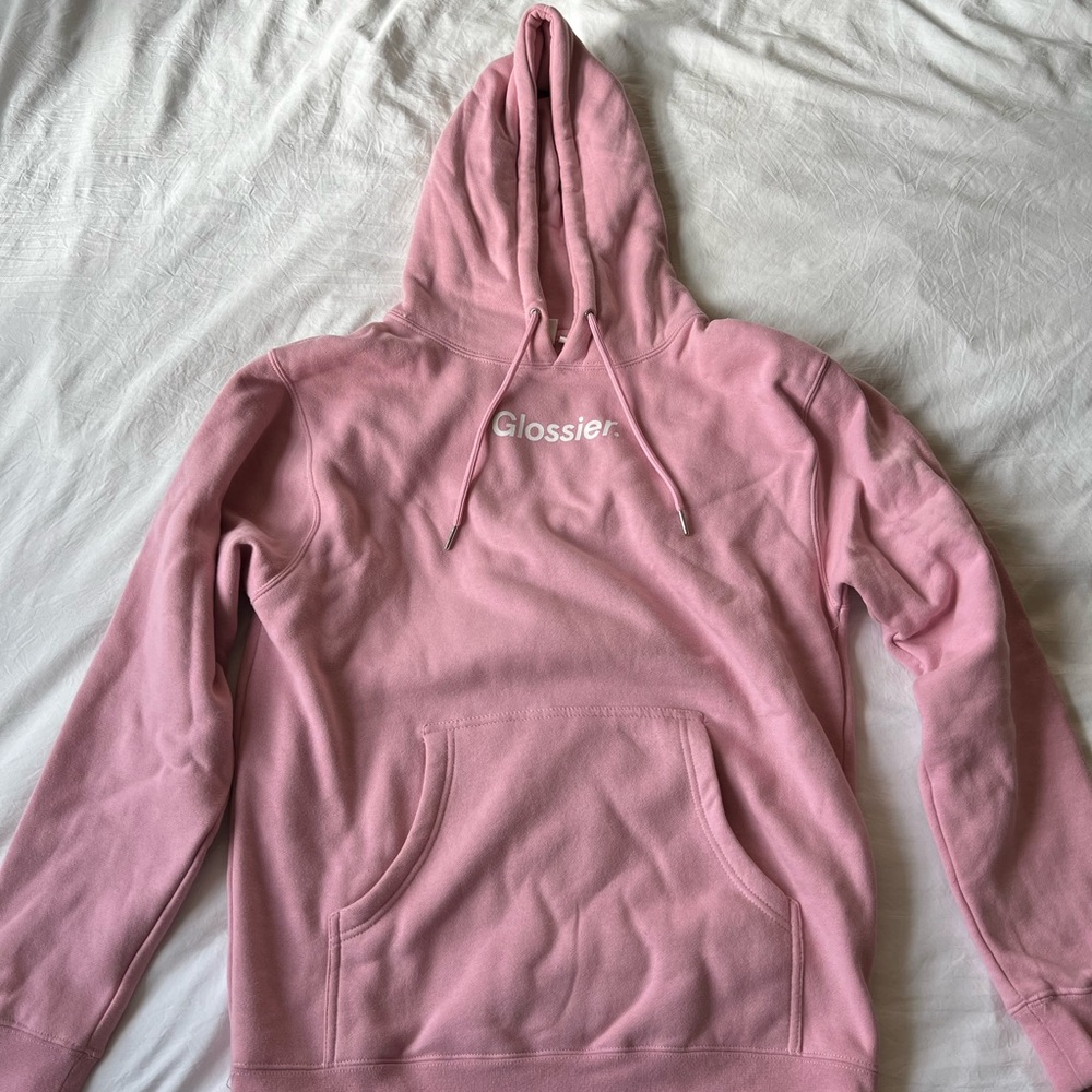 Glossier Pink Hoodie Size Small